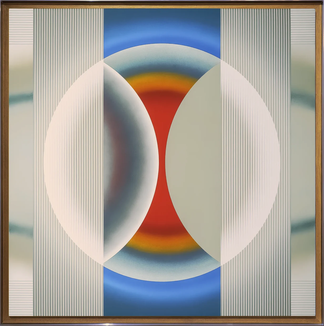 Pi Square Emanations painting with transformed visual force and balanced central structure