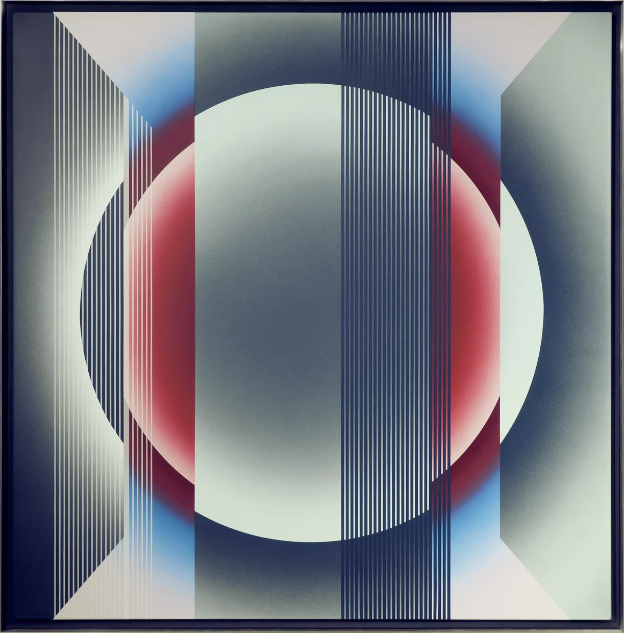 Pi Square Emanations painting with dark transition layers and controlled visual resonance